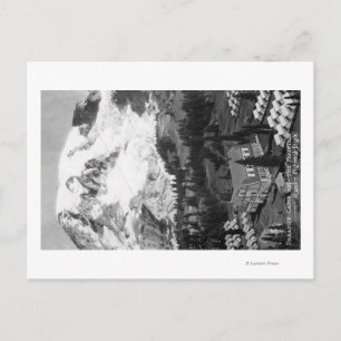 View of Paradise Camp and Mt Rainier Postcard