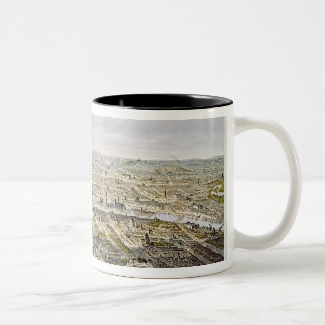 View of Paris from Bois de Boulogne Two-Tone Coffee Mug (Right)