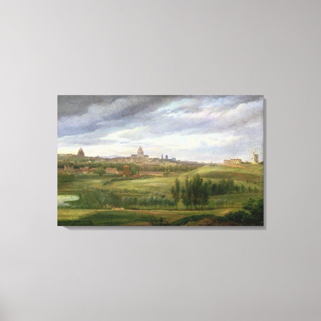 View of Paris from Butte aux Cailles, Gentilly Canvas Print (Front)