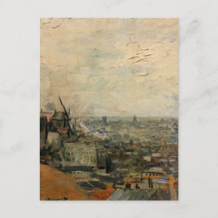 View of Paris from Montmartre by Vincent van Gogh Postcard