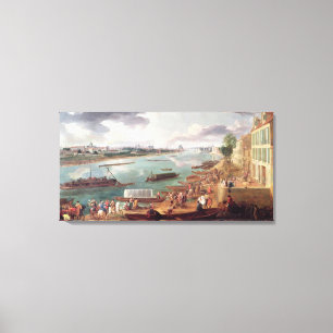 View of Paris from the Quai de la Rapee Canvas Print