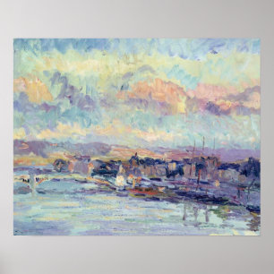 View of Paris (oil on canvas) Poster