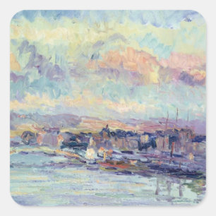 View of Paris (oil on canvas) Square Sticker