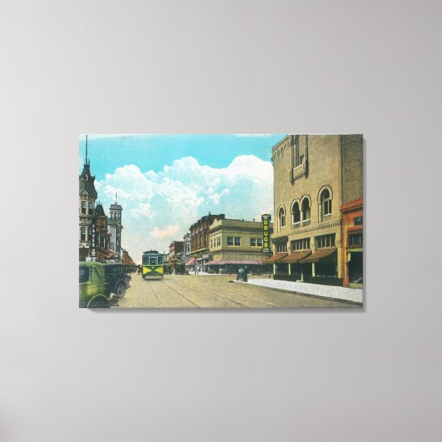 View of Park Street, Street CarAlameda, CA Canvas Print (Front)