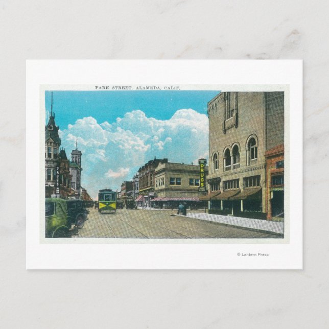 View of Park StreetAlameda, CA Postcard (Front)