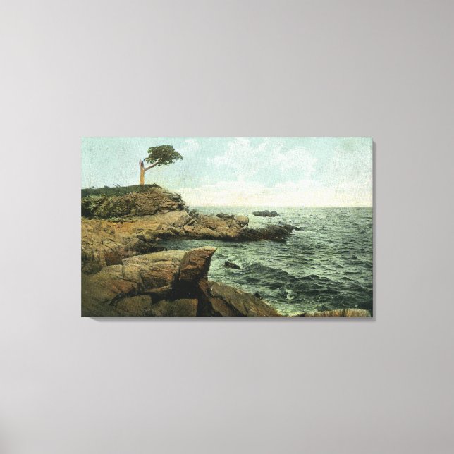 View of Peaks Island and the Pair Tree Canvas Print (Front)