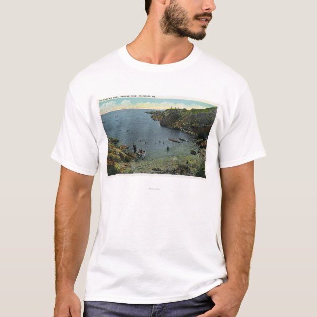View of Perkins Cove, Swimming Scene T-Shirt (Front)