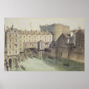 View of Petit Chatelet and the Petit Pont Poster