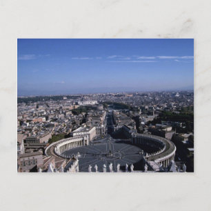 View of Piazza San Pietro from St. Peter's Basilic Postcard