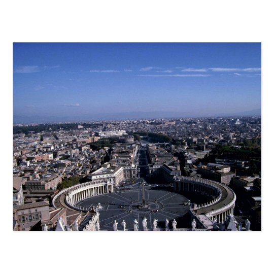 View of Piazza San Pietro from St. Peter's Basilic Postcard