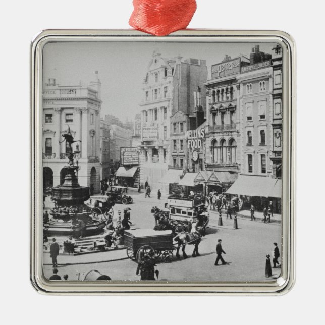 View of Piccadilly Circus, c. 1900 Metal Tree Decoration (Front)