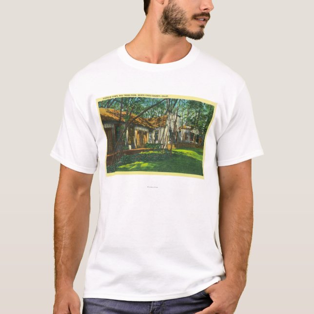 View of Pioneer Town at Big Trees Park T-Shirt (Front)