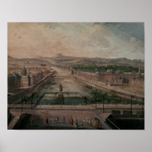 View of Place Dauphine and the Seine Poster
