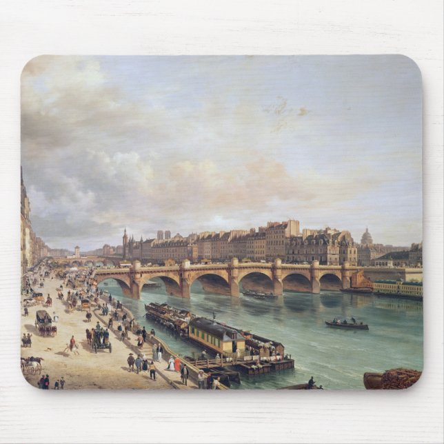 View of Pont Neuf, 1832 Mouse Mat (Front)