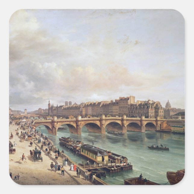 View of Pont Neuf, 1832 Square Sticker (Front)