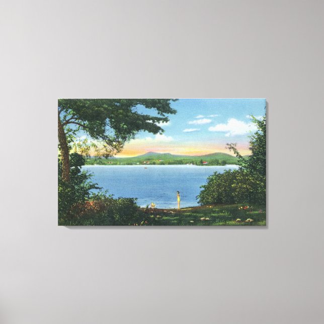 View of Pontoosuc Lake Canvas Print (Front)