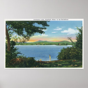 View of Pontoosuc Lake Poster