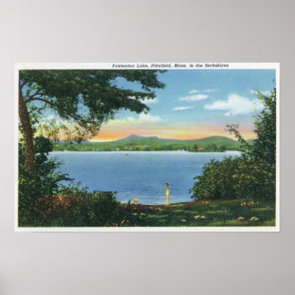 View of Pontoosuc Lake Poster