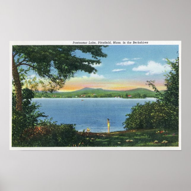 View of Pontoosuc Lake Poster (Front)