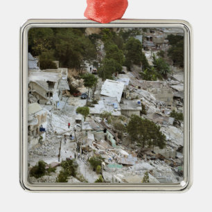 View of Port-au-Prince, Haiti Metal Tree Decoration