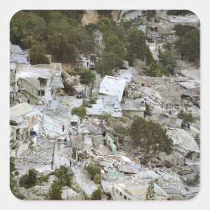 View of Port-au-Prince, Haiti Square Sticker