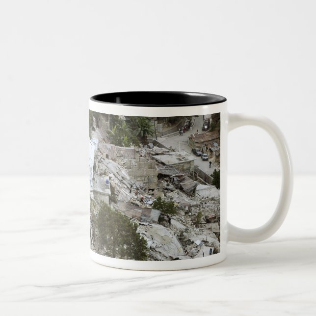 View of Port-au-Prince, Haiti Two-Tone Coffee Mug (Right)