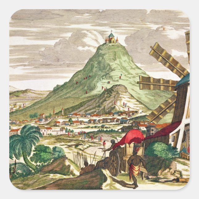 View of Potosi in Bolivia Square Sticker (Front)
