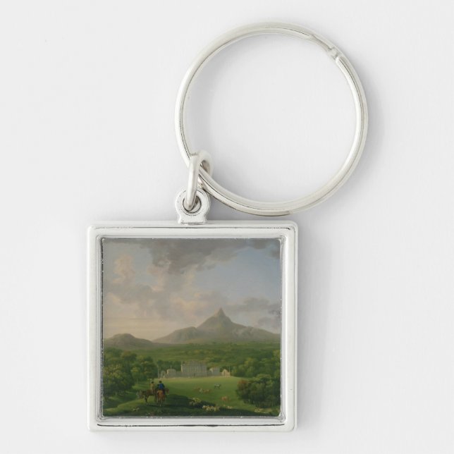 View of Powerscourt, County Wicklow, c.1760-2 (oil Key Ring (Front)