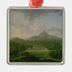 View of Powerscourt, County Wicklow, c.1760-2 (oil Metal Tree Decoration