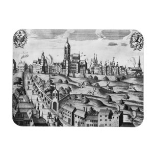 View of Prague showing the Imperial Palace and the Magnet