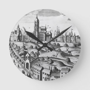 View of Prague showing the Imperial Palace and the Round Clock