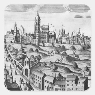 View of Prague showing the Imperial Palace and the Square Sticker