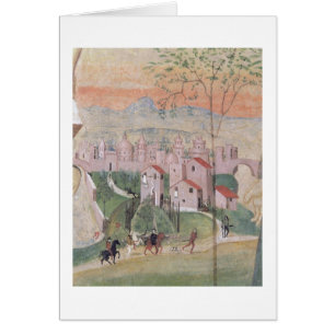 View of Prato City, detail from the Crucifixion, f