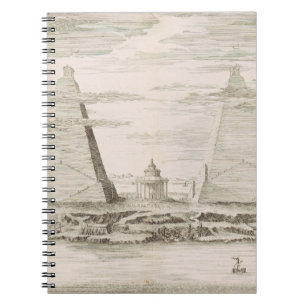 View of pyramids near the tomb of Egyptian Kings Notebook
