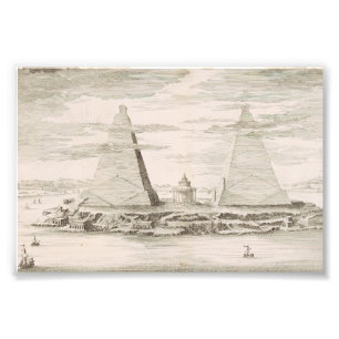 View of pyramids near the tomb of Egyptian Kings Photo Print