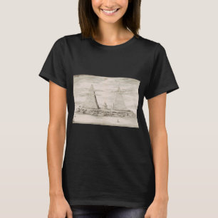 View of pyramids near the tomb of Egyptian Kings T-Shirt