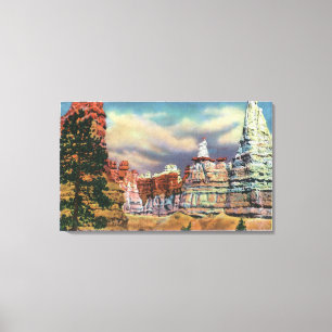 View of Queen Victoria Rock Formation Canvas Print