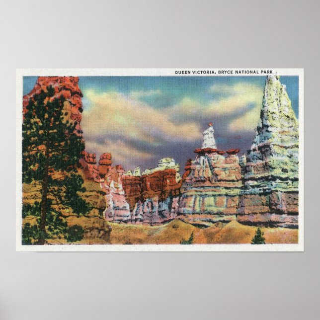 View of Queen Victoria Rock Formation Poster (Front)