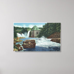 View of Rainbow and Horseshoe Falls Canvas Print
