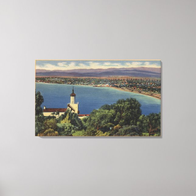 View of Redondo & Hermosa Beaches, California Canvas Print (Front)