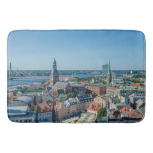 View of Riga city center from above Bath Mat