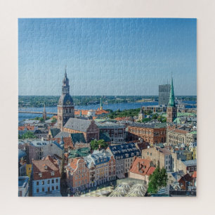 View of Riga city center from above Jigsaw Puzzle