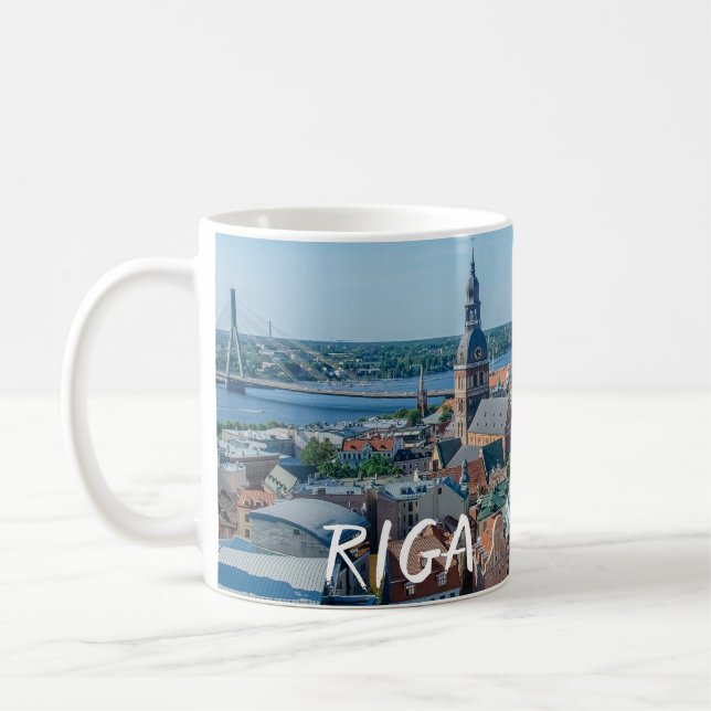 View of Riga city centre from above Coffee Mug (Left)