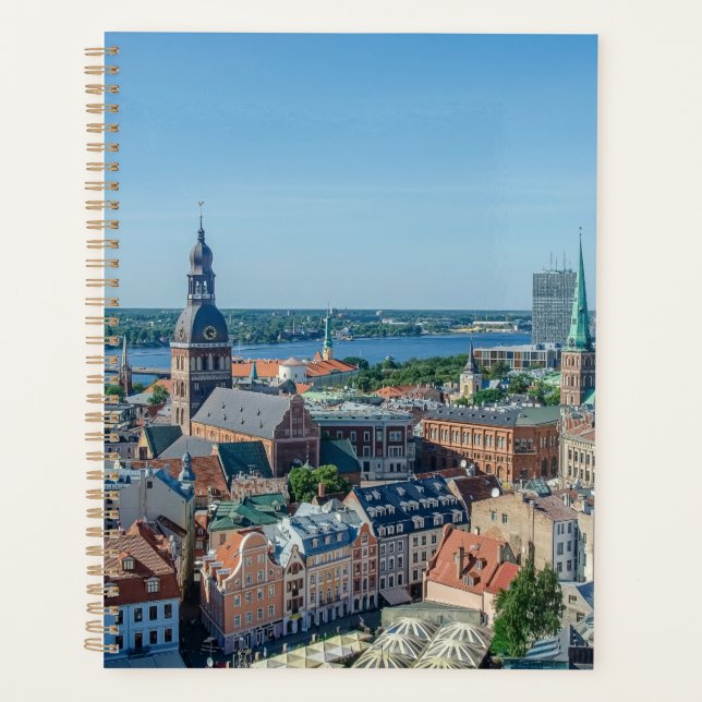 View of Riga city centre from above Planner (Front)