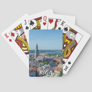 View of Riga city centre from above Playing Cards