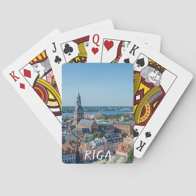 View of Riga city centre from above Playing Cards (Back)