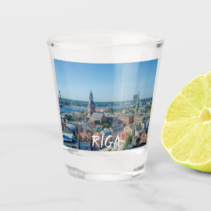View of Riga city centre from above Shot Glass