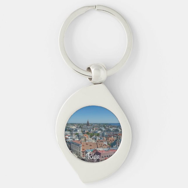 View of Riga old town from above Key Ring (Front)