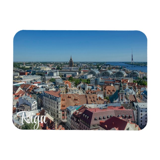 View of Riga old town from above Magnet (Horizontal)