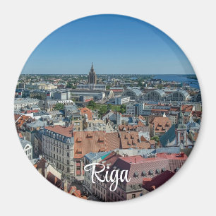 View of Riga old town from above Magnet